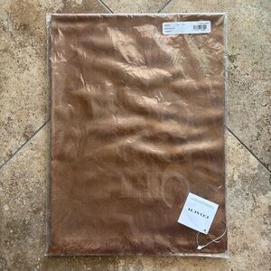 NEW Coach CB700 Signature Wrap / Wool Silk Scarf in Light Saddle